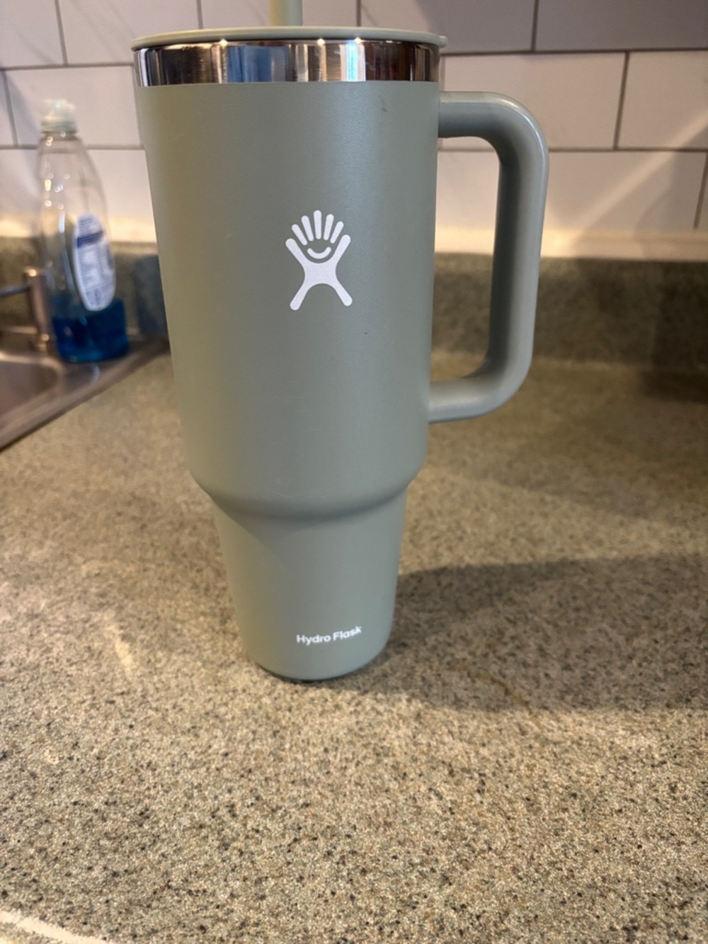 Hydro Flask Sage Green Insulated Travel Mug with Handle